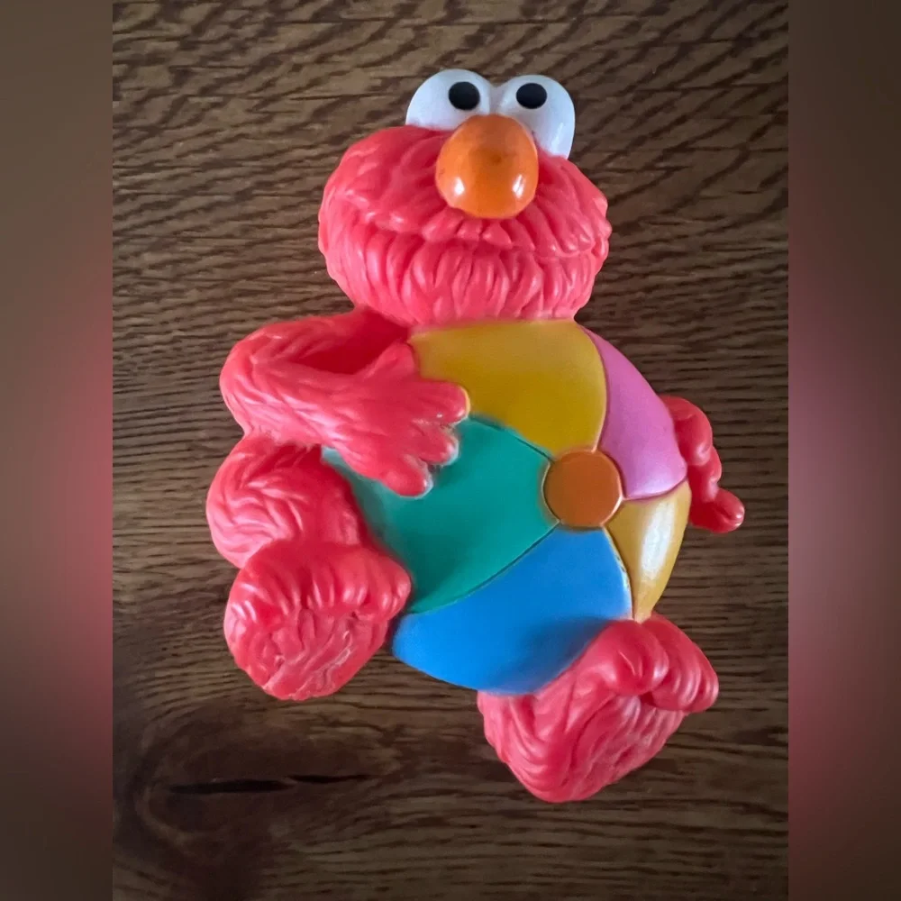 Vintage Sesame Street Elmo Bath suction Set for toy organization